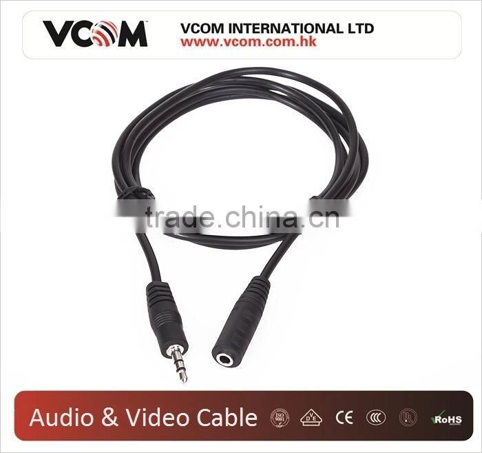 2015 Top Selling 3.5mm Stereo Male to Female Audio Aux Cable
