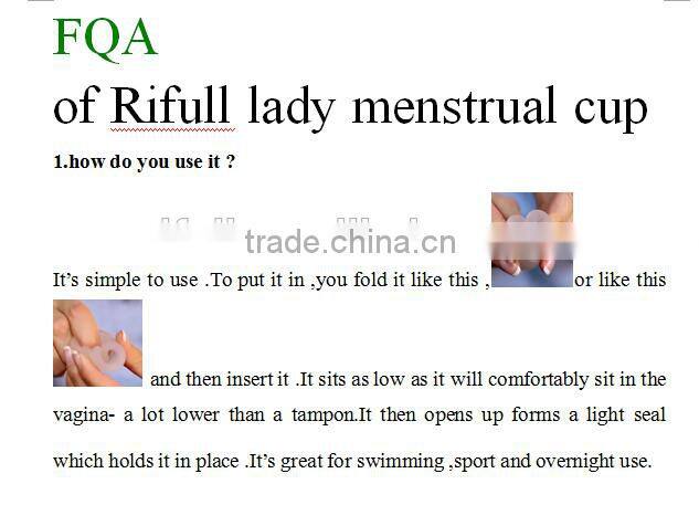 instead menstrual cup to replace orthodox pads and tampons