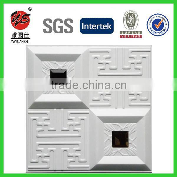 2016 European artistic 3D PU leather covering wall panel ceiling panel, 3D leather wall panel