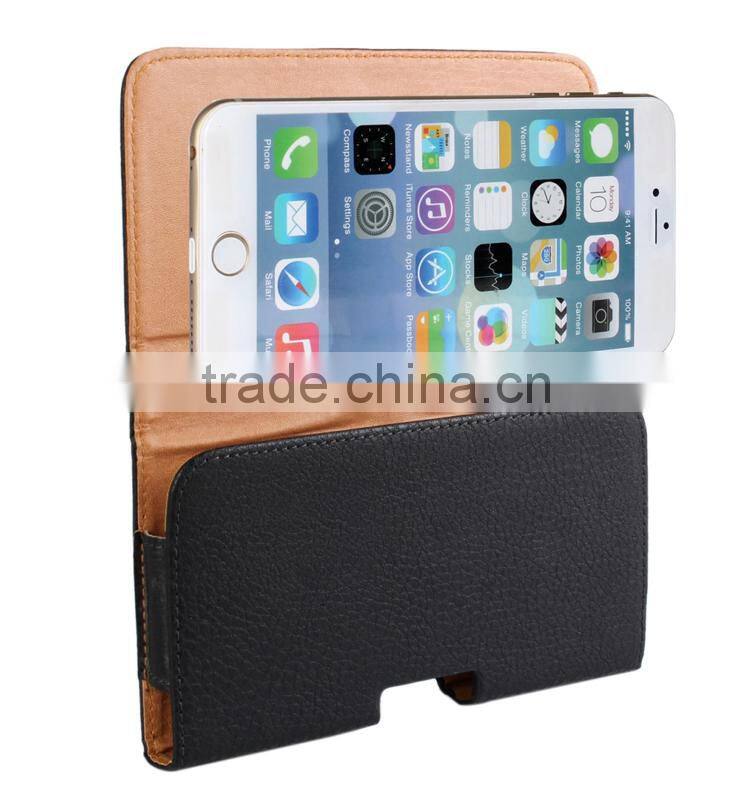 hot sell Push and Pull style leather universal flip phone case