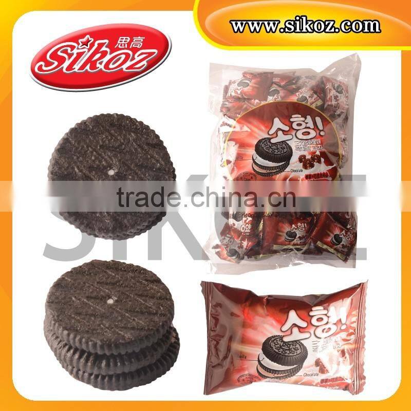 SK-W040 vanilla&Chocolate sandwich biscuit