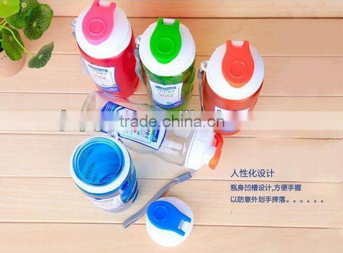 Colorful glass sport water bottle 500ml