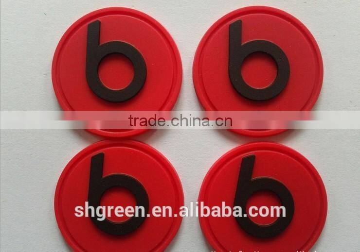 Handmade deer logo silicone rubber label tag