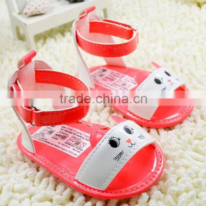 2016 New arrival baby girl shoes leather baby sandals
