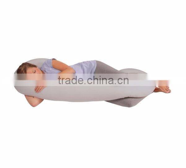 U Shape Contoured Body Pregnancy Maternity Pillow with Zippered Cover