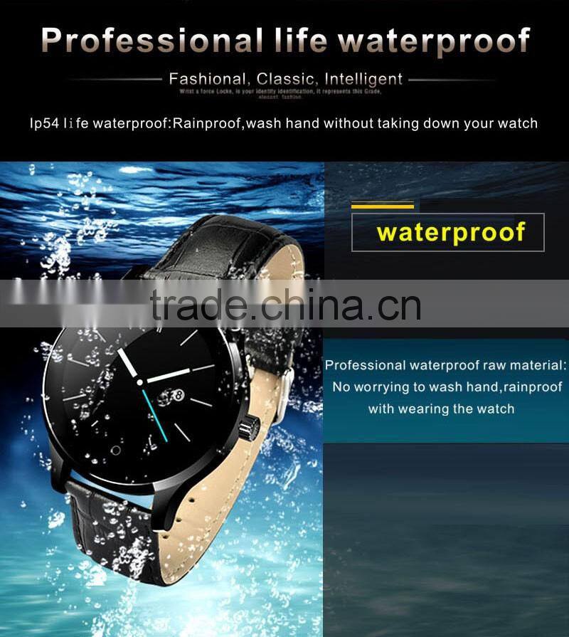 Luxurious watch 1.22" IPS Round Screen MTK2502 Heart Rate Monitor Waterproof Smart Watch K88H For Android and IOS