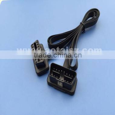Low Profile 24V OBDII OBD2 Male to Female 16Pin Connector Extension Cable