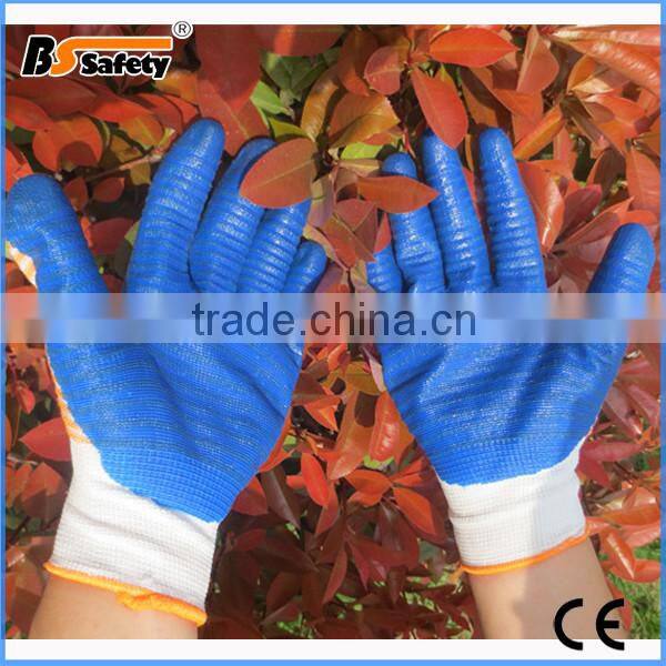 BSSAFETY cheap nitrile gloves red abrasion resistant glove
