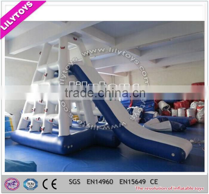 Lilytoys top hot welding SGS inflatable floating water slide, inflatable stair water slide