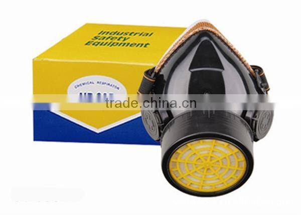 half mask chemical respirator with black elastic strap
