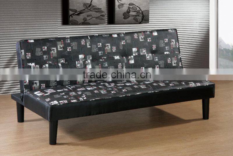 Paris Eiffel Tower pattern Black fabric foldable sofabed