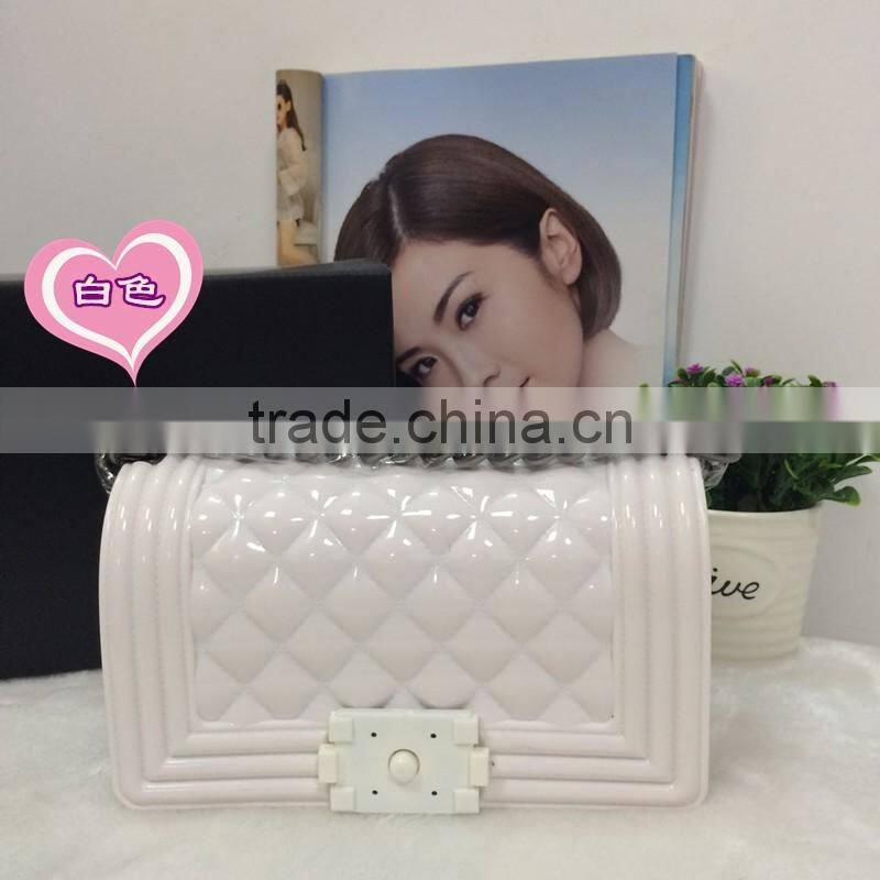 Xianjian Factory Quilted Candy Silicone Jelly Shoulder Bag (BGJB017)