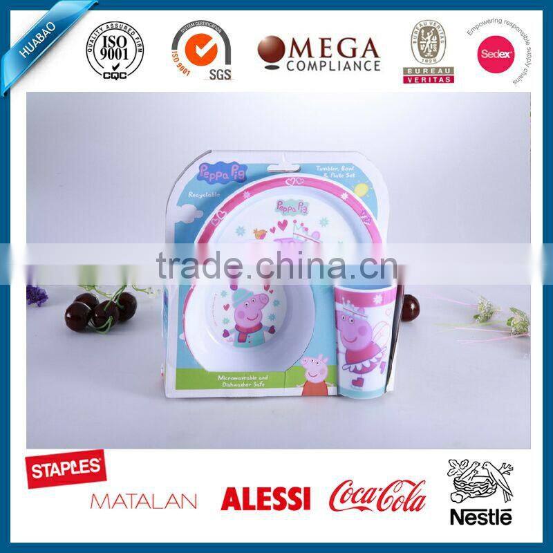 2016 colorful patern melamine plates set