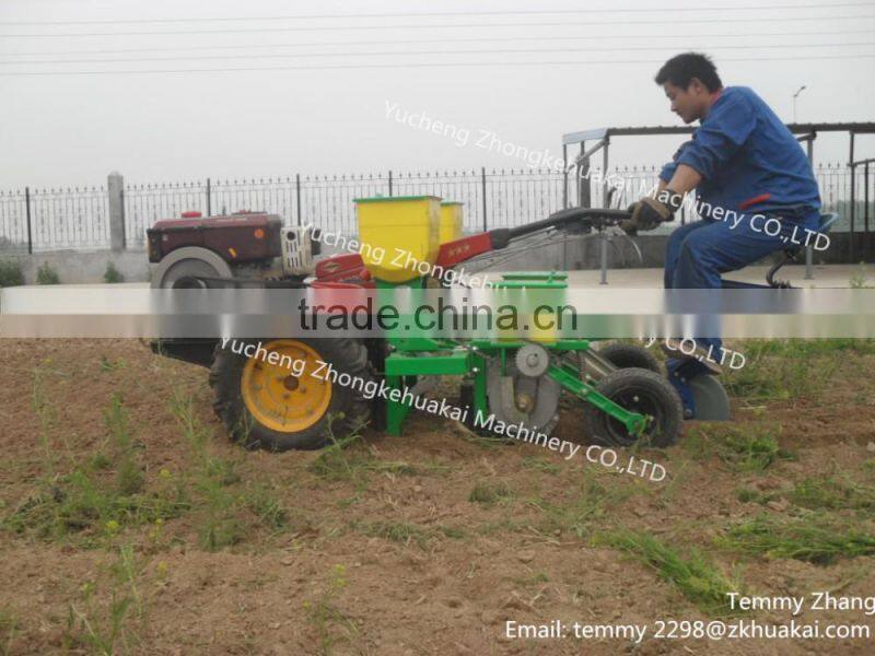 Row walking tractor corn seeder planter