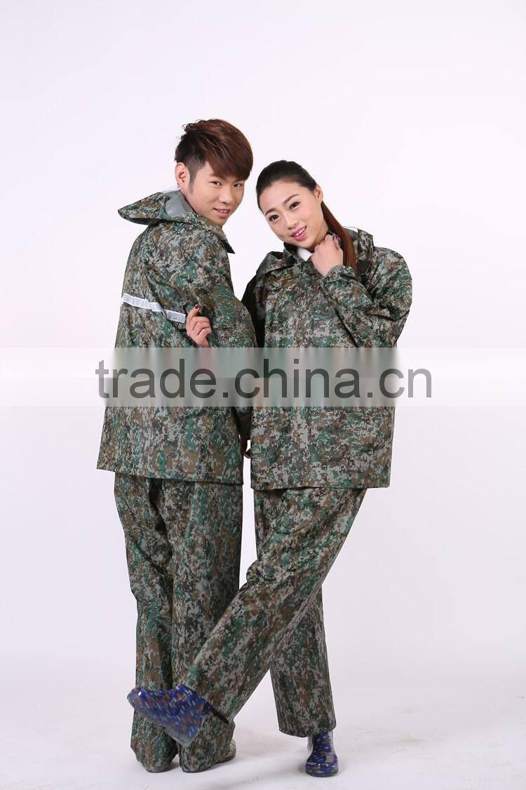 OEM factory cheap waterproof breathable pvc rain gear suit