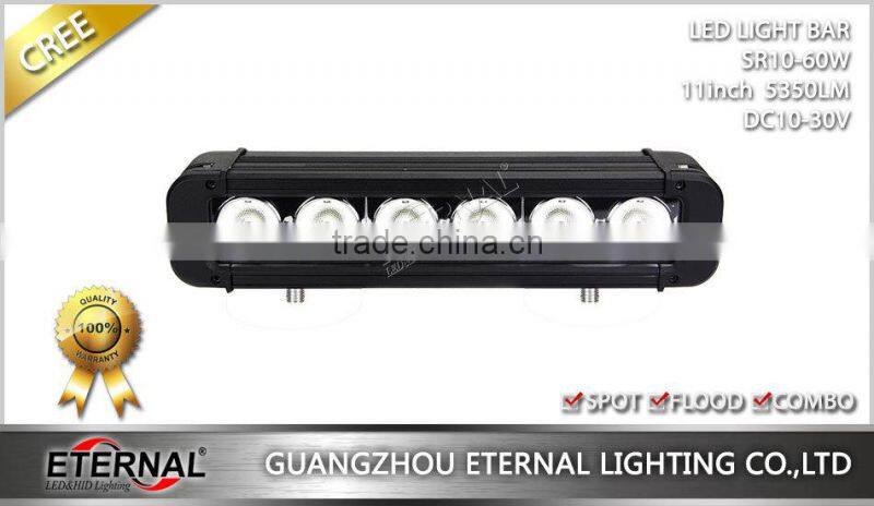60W 11inch farm agriculture vehicles heavy duty truck trailer mining crane truck driving spot working flood led light bar
