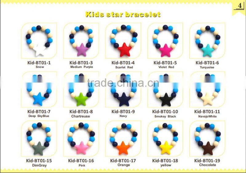Food Grade Silicone Custom Lovely Bracelet for Baby Chewing