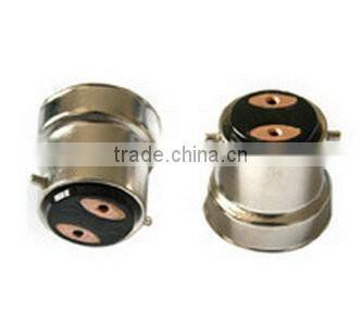 Aluminum Plated Nickel Welding Black Glass B22 Lamp Holder Aluminum-Nickel Soldering Lamp Basse Cap with Black Glass