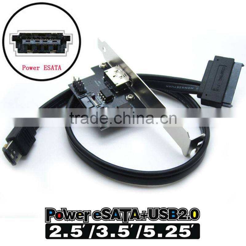 PCI eSATA Card I-type connector PCI Slot Bracket PCI ESATA SATA USB TO SATA cable