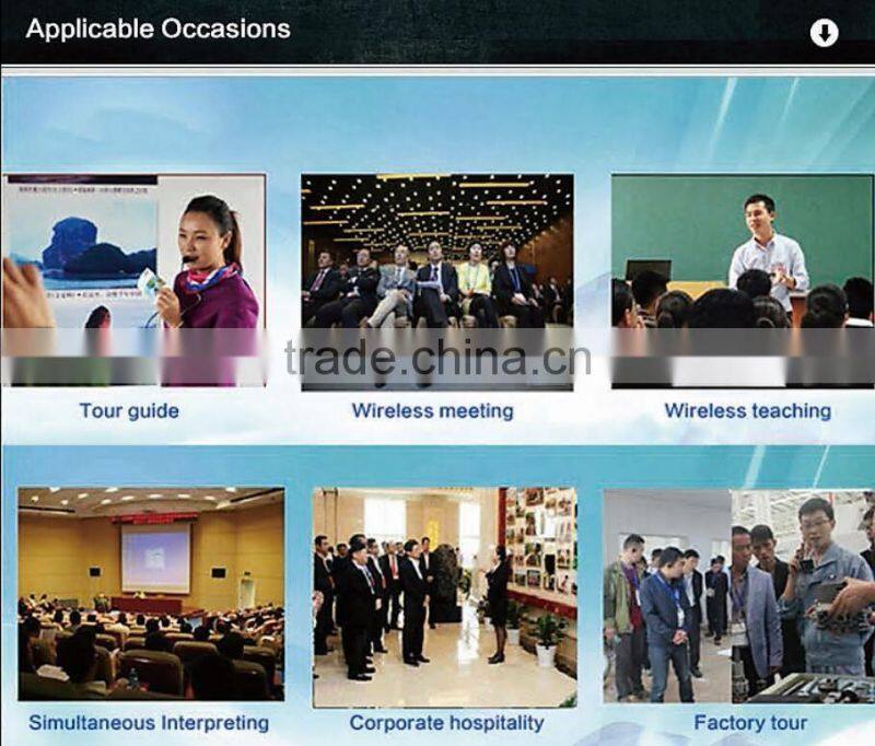 YUMO two presenter / one way / one or tow transmitters wireless tour guide system assisted listening systems