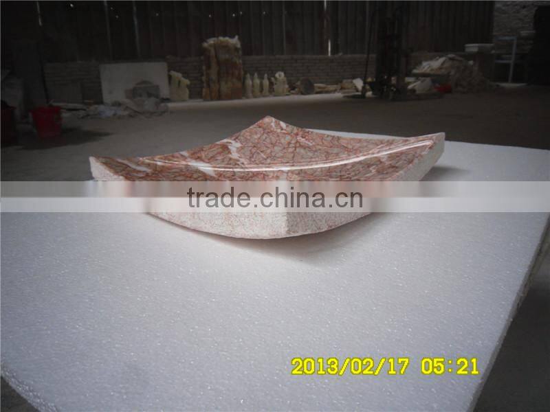 Red marble Agated red sink