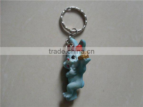 Lovely 3D mini rabbit key chain