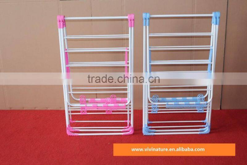 Heavy duty folding Dryer Hanger with Wing style indoor drying rack in White