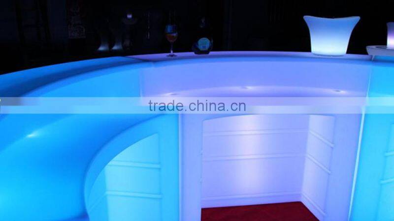 Rgb LED glowing waterproof Anti-UV PE plastic counter bar for Bar/nightclub/party/wedding
