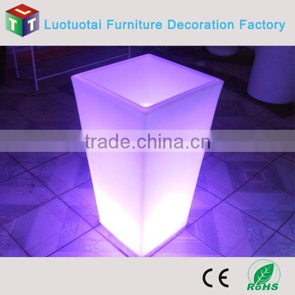 PE plastic illuminated vases with rgb color changing
