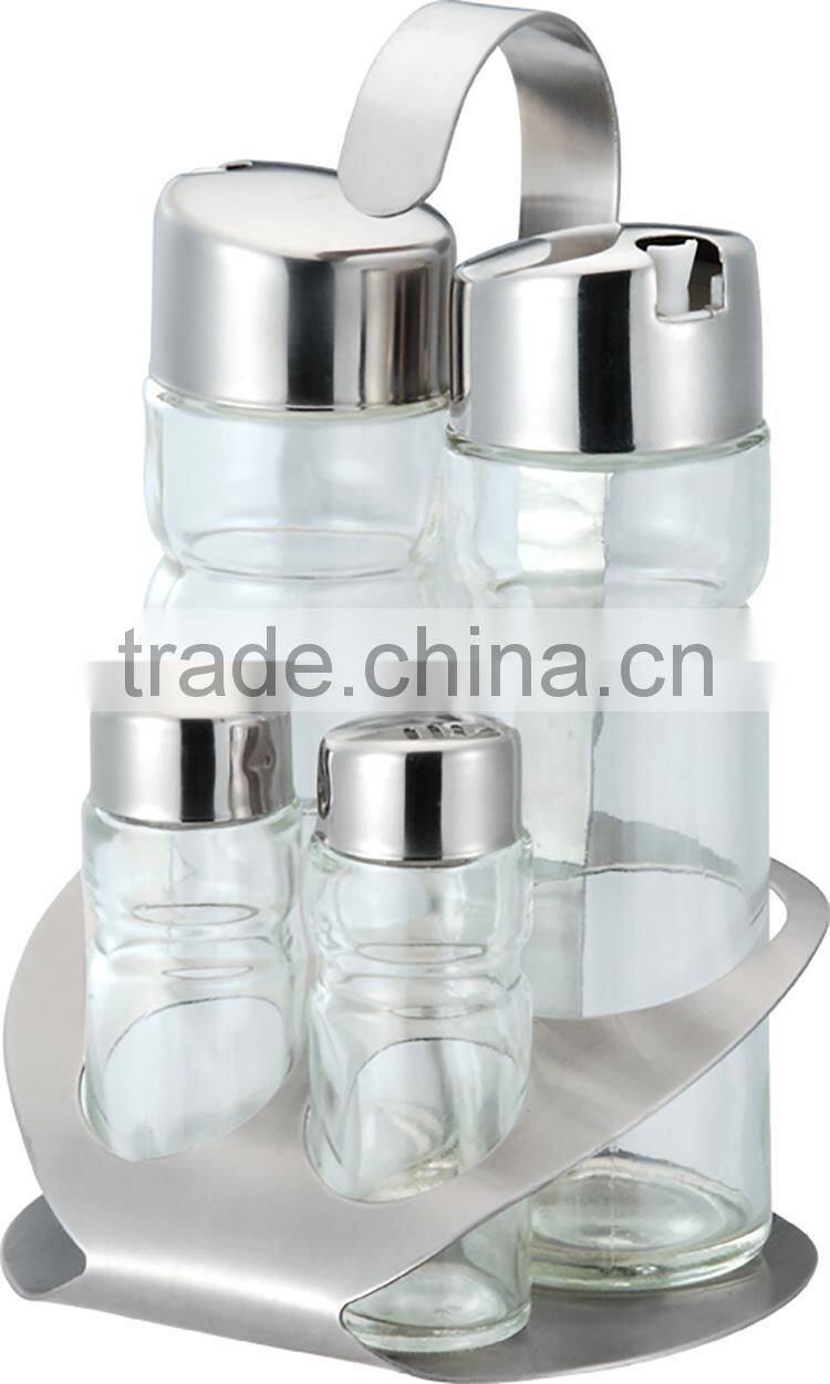 glass olive oil and vinegar cruet