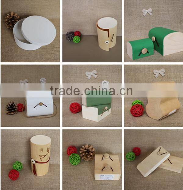 Small decorative lightweight wood wedding favor gift box