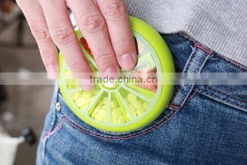 cy273 Health Care Medicine Pill Box lemon Shaped Sort Vitamin 7 Day Weekly Holder Tablet Storage Case Container Cases Travel