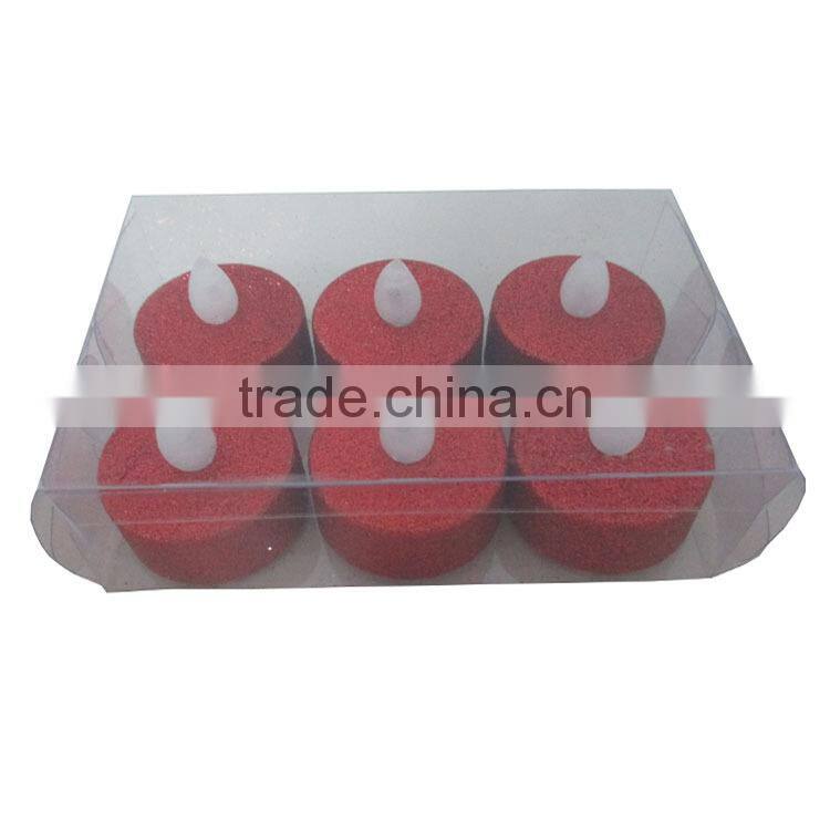 X-mas Battery Operated Led Candle Tea Light Golden Red Silver