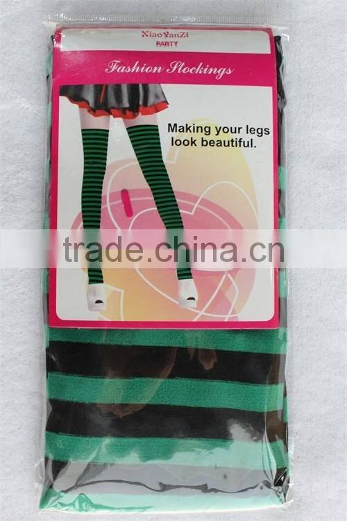 party girl striped stocking fashion tube stocking