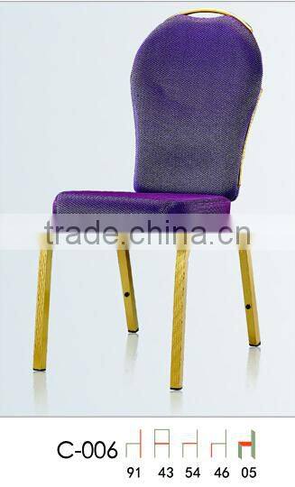 action back aluminum stacking banquet chair QL-C006
