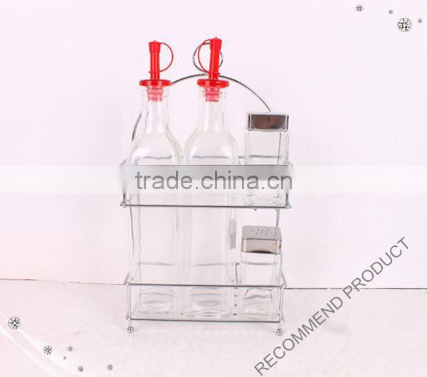 small glass condiment set