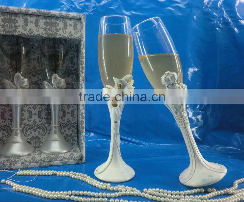 blue starfish champagne toasting flutes wedding souvenirs 2014
