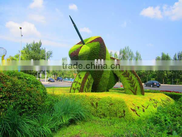 fake grass animal manufacture high color fastness UV/water proof artificial grass topiary