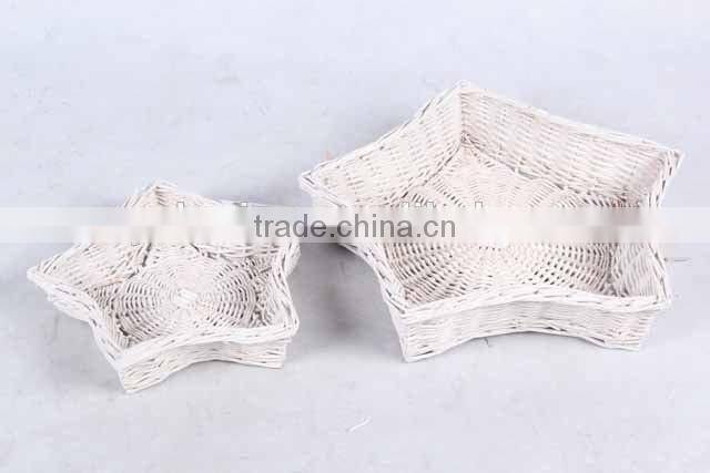 2PC Rattan Woven Pentagram Basket/Prickle Storage Basket