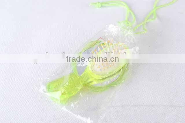 3PC plastic mirror and comb set