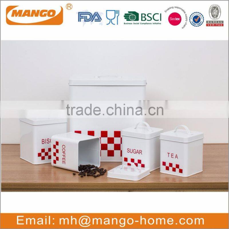 Customized steel metal bird food container canister