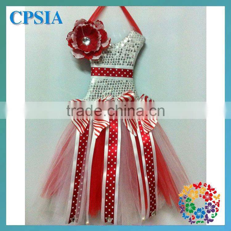 children red &lime tutu bow holders