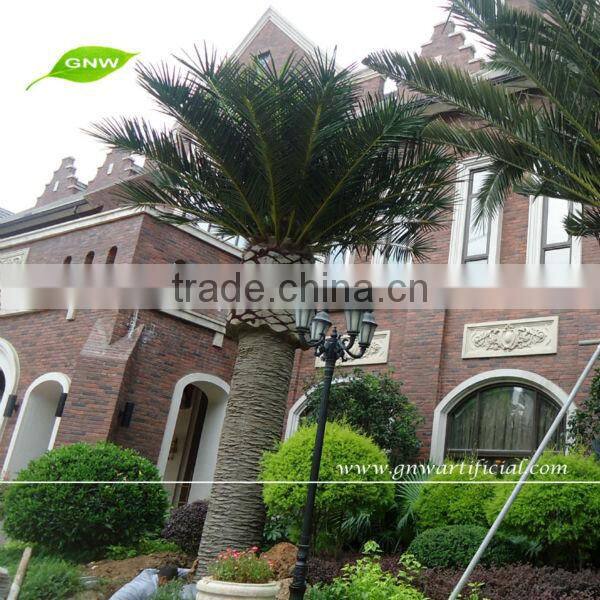 GNW 10ft High Outdoor artificial tree tissue culture date palm for Park Landscaping Decoration