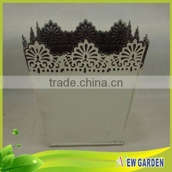 Fashionable latest design beautiful indoor metal artificial flower pot