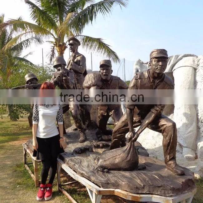 outdoor garden decoration resin craft life size soldier statue