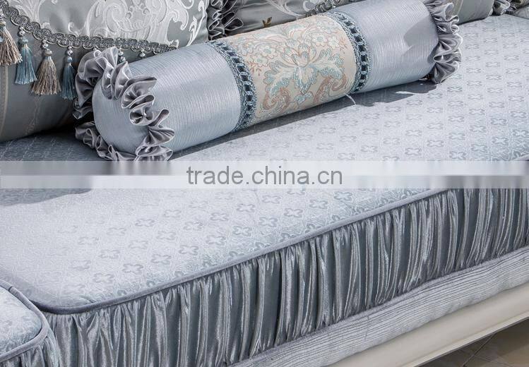 M511-1 French New Arrival Latest Design Luxurious Silk Fabric Sofa Set