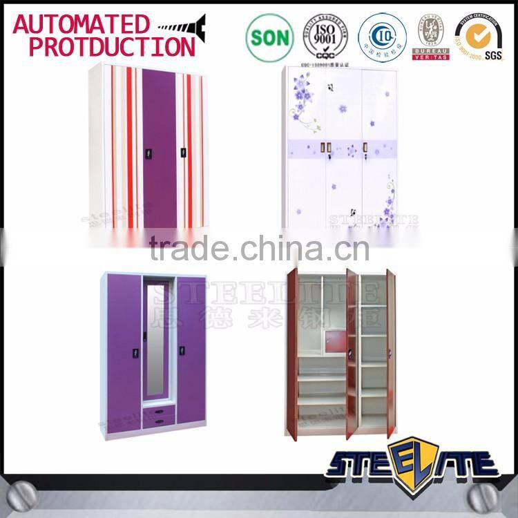 Bedroom Closet Steel Indian Dressing Clothes Designs Wardrobe Cabinet