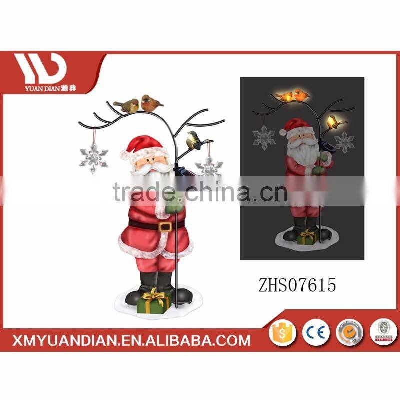 Wholesale Craft Supplies String Led Resin Christmas Ornaments Wholesale String Light With Snowflake Pole