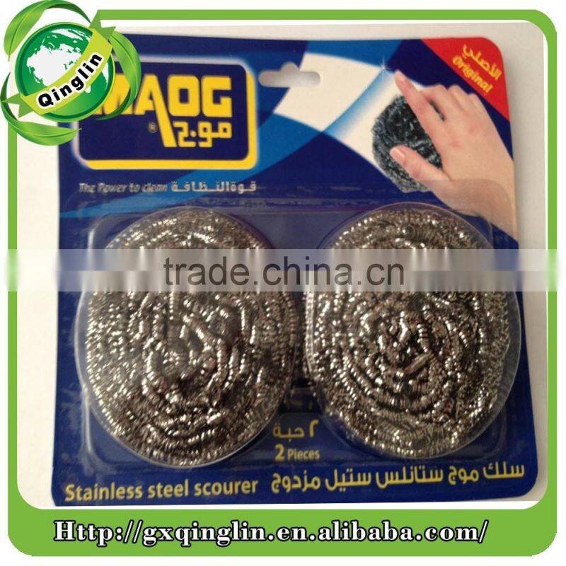 Hot selling stainless steel scourer/cleaning ball/scrubber/pot scourer