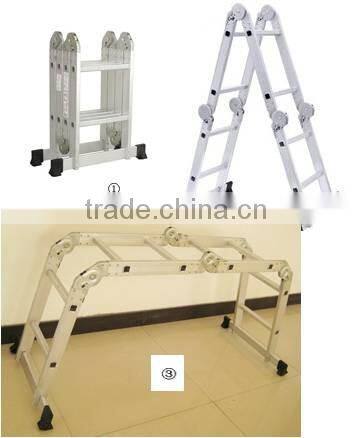 Aluminum Folding Scaffold Multi-Purpose Ladder 12.5-Feet / 350 lb